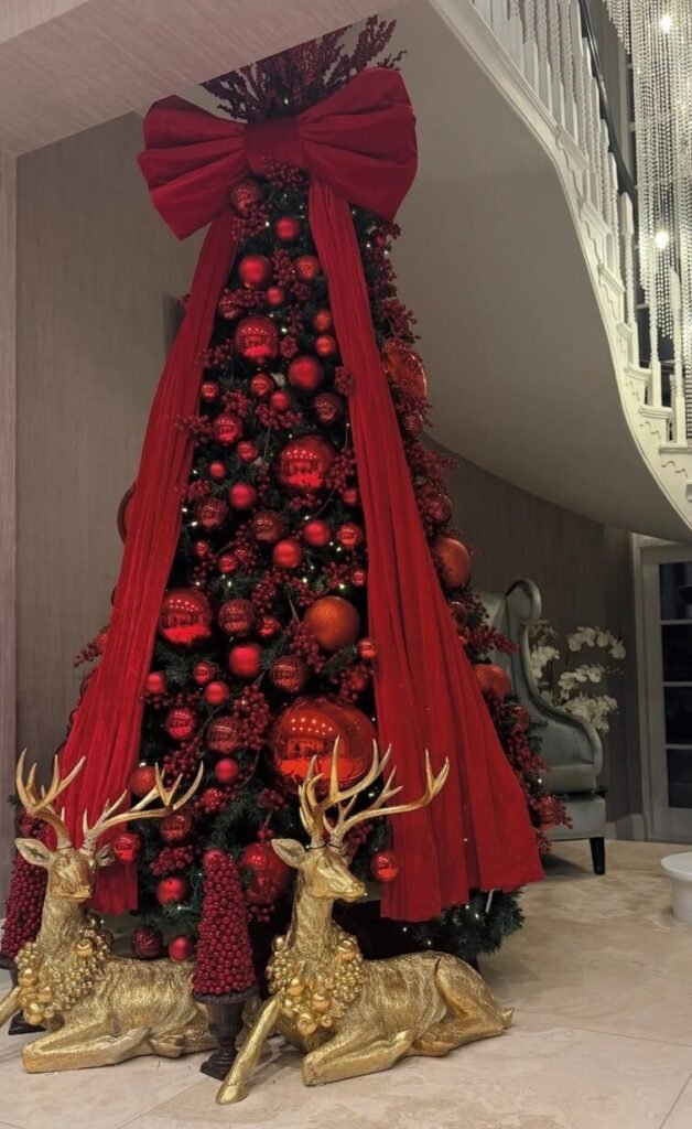 red Christmas tree ideas