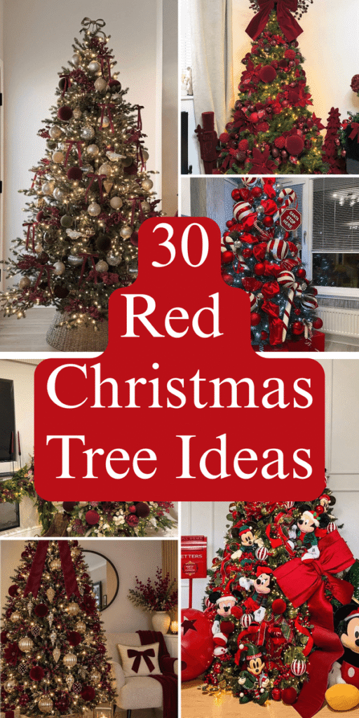 red christmas tree ideas